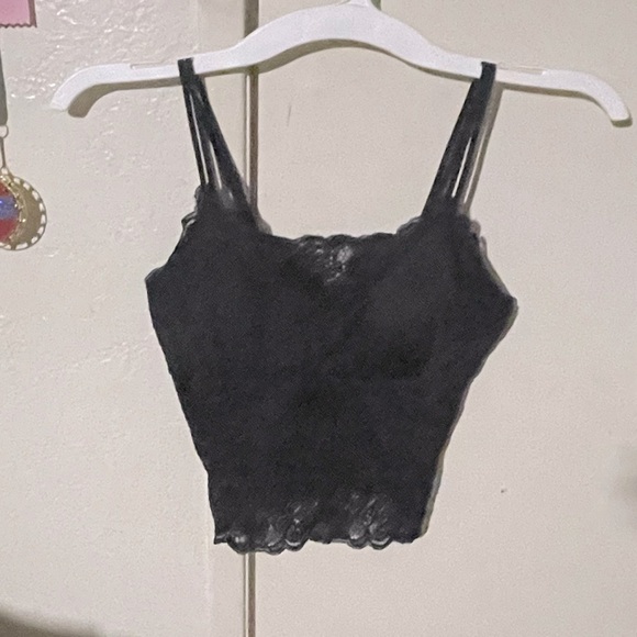 Lace Stitching Strap Irregular Spaghetti-Strap Top